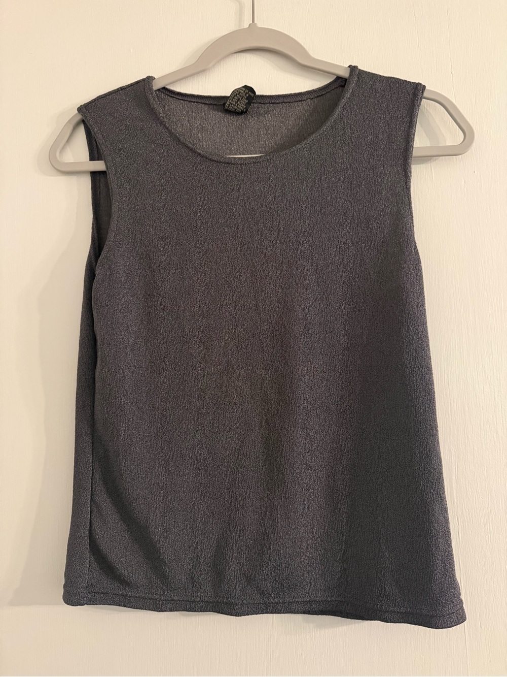 Sleeveless Crewneck Tank Top - Charcoal